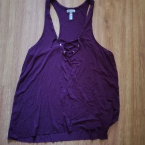 Tie front tank top